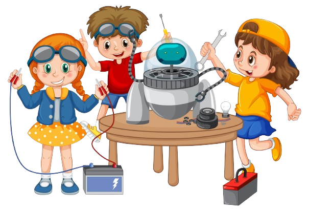 robot with kids